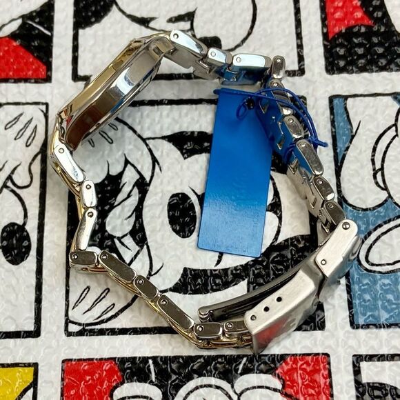 Disney Mickey Mouse Two-Tone Ladies Watch Moving Arms Original Hang Tag - Picture 14 of 14